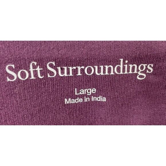 Soft Surroundings Playa Embroidered Jacket Dark Berry Beaded Open Front Blazer - Picture 9 of 10